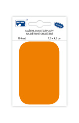 Nažehlovací záplaty malé 10 ks v balení - oranžová